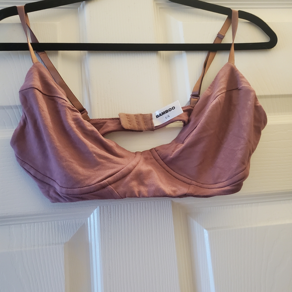 BAMBOO Satin Bralette in Dusty Mauve